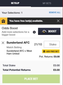 Lads FB 25 Betslip