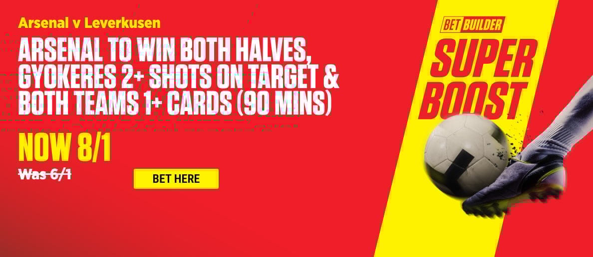 OnS-HPP-1188x516 _ ARSENAL TO WIN BOTH HALVES GYOKERES 2 SHOTS ON TARGET BOTH TEAMS 1 CARDS 90 MINS