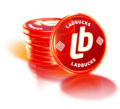 LADBUCKS COIN STACK 1 LOGO (GLOW)